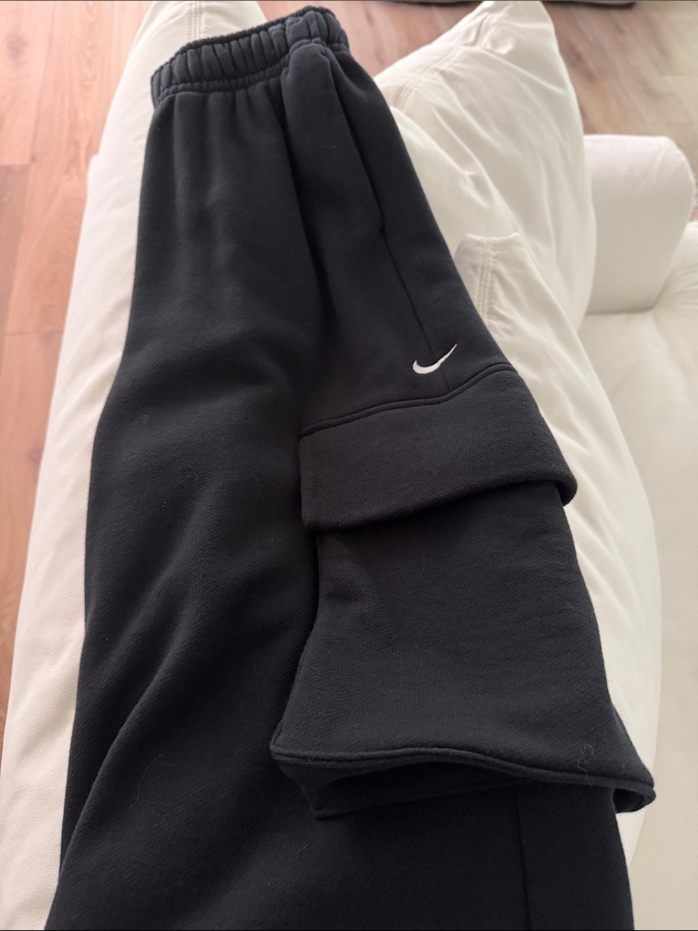 Nike Low Rise Oversized French Terry Open Hem Sweatpants